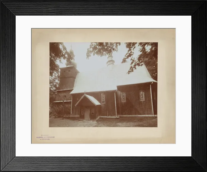 Framed Print : Church of the Nativity of the Blessed Virgin Mary - southern facade, Kruzlowa Wyzna, between 1905-15 Creator: Unknown Framed Print : Church of the Nativity of the Blessed Virgin Mary - southern facade, Kruzlowa Wyzna, between 1905-15 Creator: Unknown