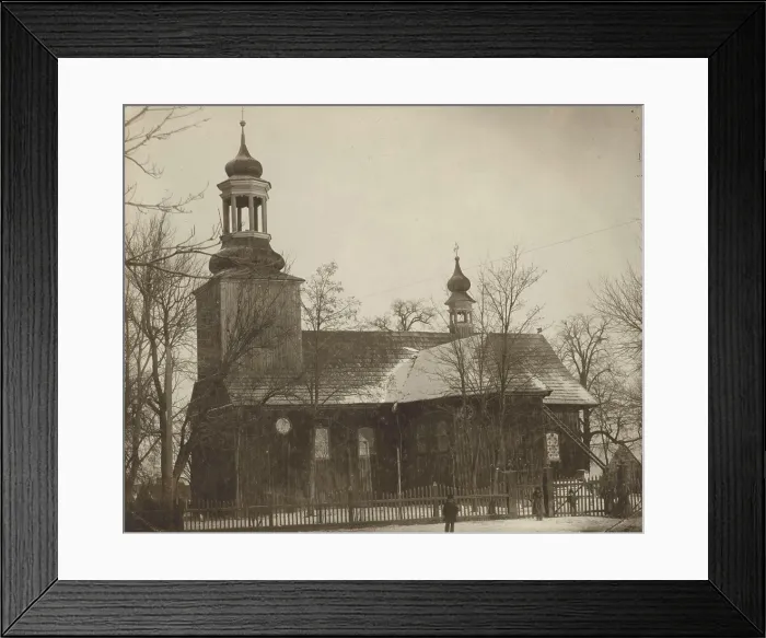 Framed Print : Church of St James the Apostle - view from the south, Czermin, between 1910-1914. Creator: Pelagia Gdeczyk Framed Print : Church of St James the Apostle - view from the south, Czermin, between 1910-1914. Creator: Pelagia Gdeczyk