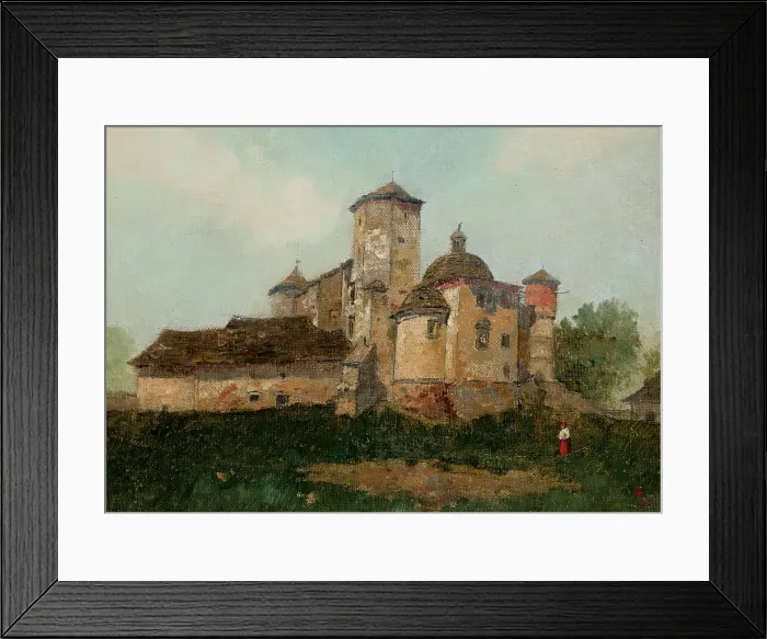 Framed Print : View of the Wisnicz Castle from the Chapel's Side, 1893. Creator: Stanislaw Fabijanski. View of the Wisnicz Castle from the Chapel's Side, 1893. Creator: Stanislaw Fabijanski Framed Print : View of the Wisnicz Castle from the Chapel's Side, 1893. Creator: Stanislaw Fabijanski. View of the Wisnicz Castle from the Chapel's Side, 1893. Creator: Stanislaw Fabijanski