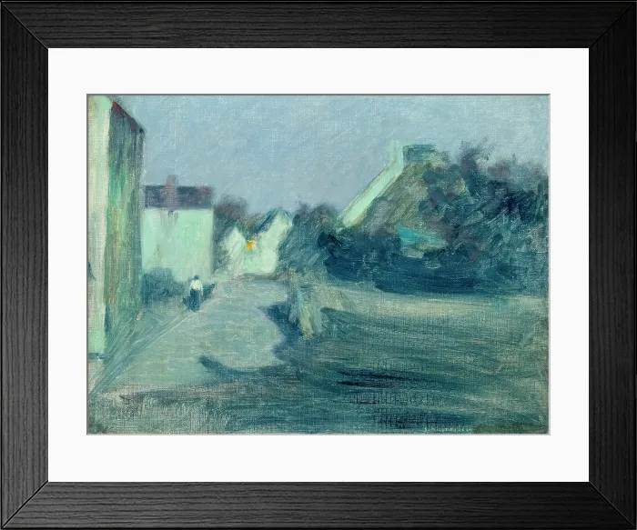 Framed Print : Village Lane in the Moonshine, c1900. Creator: Samuel Hirszenberg Framed Print : Village Lane in the Moonshine, c1900. Creator: Samuel Hirszenberg