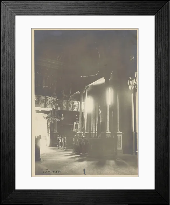 Framed Print : Interior, All Saints Church, Iwonicz, between 1930-1935. Creator: Unknown Framed Print : Interior, All Saints Church, Iwonicz, between 1930-1935. Creator: Unknown