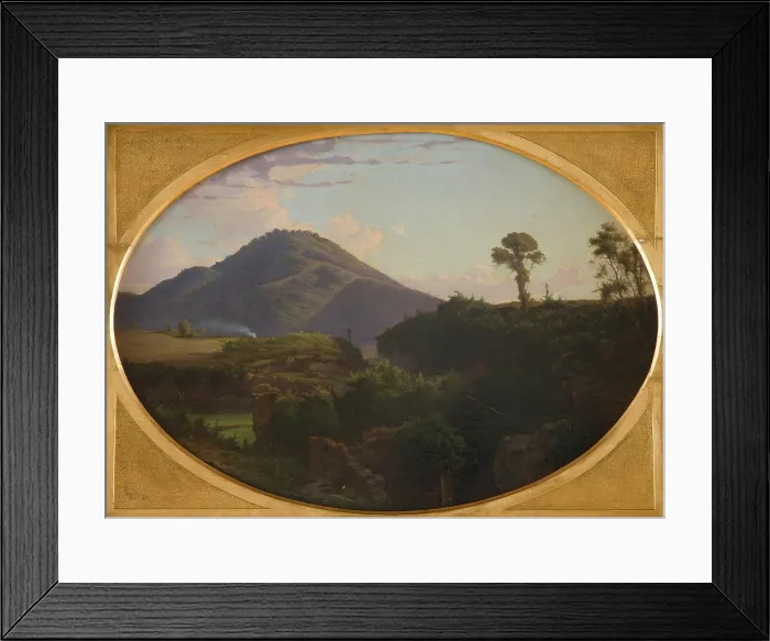 Framed Print : Landscape from the Environs of Rome, 1856. Creator: Albert Zamett Framed Print : Landscape from the Environs of Rome, 1856. Creator: Albert Zamett