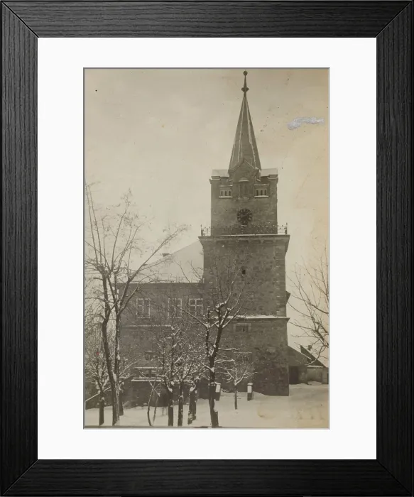 Framed Print : Town Hall - northern facade, Nowy Wisnicz, 1919. Creator: Unknown Framed Print : Town Hall - northern facade, Nowy Wisnicz, 1919. Creator: Unknown