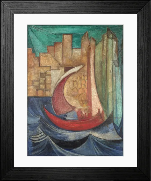 Framed Print : Boat, c1919. Creator: Leon Chwistek Framed Print : Boat, c1919. Creator: Leon Chwistek