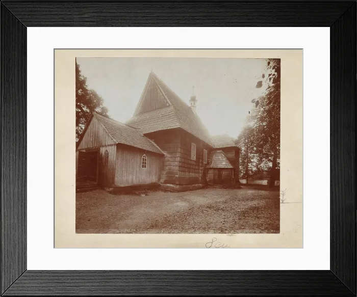 Framed Print : Church of St Catherine - general view from the south-west, Ryglice, between 1905-1915. Creator: Unknown Framed Print : Church of St Catherine - general view from the south-west, Ryglice, between 1905-1915. Creator: Unknown