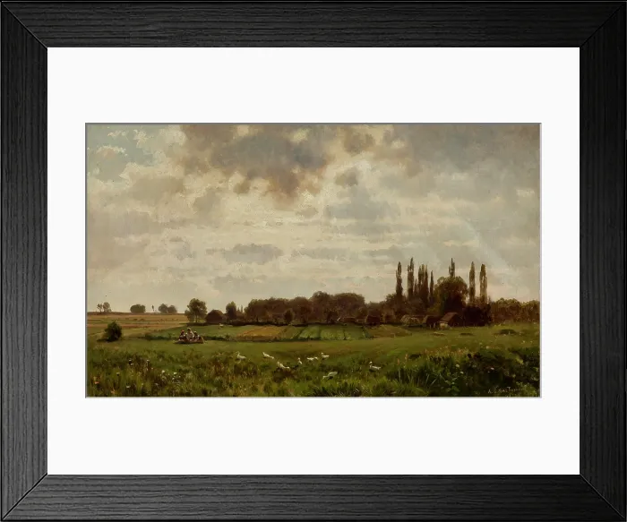 Framed Print : Village Maslowice, 1873. Creator: Aleksander Swieszewski Framed Print : Village Maslowice, 1873. Creator: Aleksander Swieszewski
