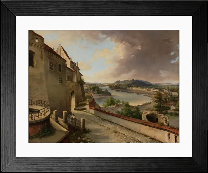 Framed Print : 'View from Wawel' by Jan Nepomucen Glowacki, 1848. Creator: Jan Nepomucen Glowacki