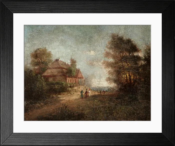 Framed Print : Manor-House of the Kosciuszko Family at Mereczowszczyzna, before 1863. Creator: Michal Kulesza Framed Print : Manor-House of the Kosciuszko Family at Mereczowszczyzna, before 1863. Creator: Michal Kulesza