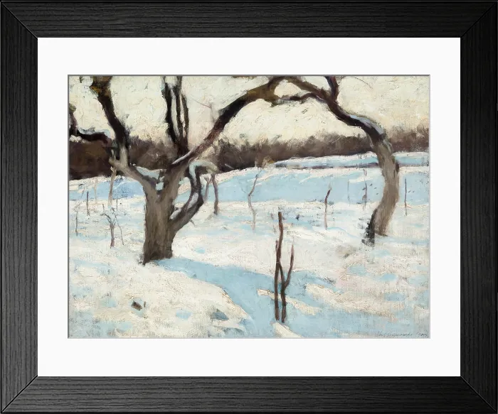 Framed Print : Orchard in Winter, 1900. Creator: Jozef Czajkowski Framed Print : Orchard in Winter, 1900. Creator: Jozef Czajkowski