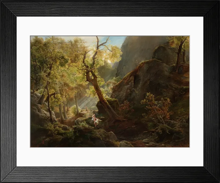Framed Print : Rocks 'Panienskie Skaly', 1878. Creator: Heinrich Grabinski