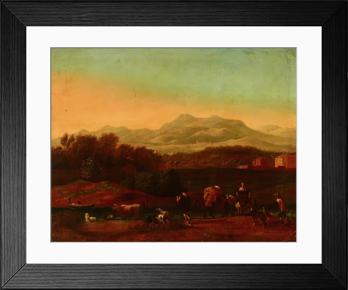Framed Print : Landscape, 1st half of 18th century. Creator: Unknown Framed Print : Landscape, 1st half of 18th century. Creator: Unknown