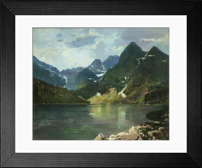Framed Print : The Morskie Oko Lake, between 1900-1922. Creator: Antoni Gramatyka Framed Print : The Morskie Oko Lake, between 1900-1922. Creator: Antoni Gramatyka