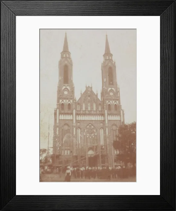 Framed Print : Western facade, Church of St John the Baptist, Sadowne, between 1900-1915. Creator: M Rutkowski Framed Print : Western facade, Church of St John the Baptist, Sadowne, between 1900-1915. Creator: M Rutkowski