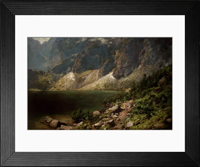Framed Print : The Morskie Oko Lake, 1891. Creator: Alexandre Mroczkowski Framed Print : The Morskie Oko Lake, 1891. Creator: Alexandre Mroczkowski