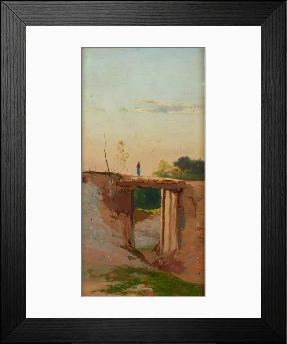 Framed Print : Small Bridge, c1890. Creator: Aleksander Swieszewski Framed Print : Small Bridge, c1890. Creator: Aleksander Swieszewski