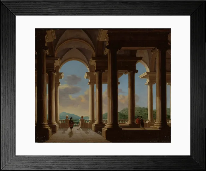 Framed Print : Terrace with a Colonnade-Architectural Study, 1656. Creator: Daniel de Blieck Framed Print : Terrace with a Colonnade-Architectural Study, 1656. Creator: Daniel de Blieck