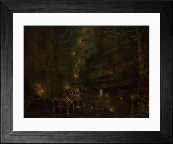 Framed Print : Pond in the Salt Mine at Wieliczka, c1850. Creator: Teodor Baltazar Stachowicz Framed Print : Pond in the Salt Mine at Wieliczka, c1850. Creator: Teodor Baltazar Stachowicz