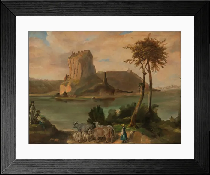 Framed Print : Landscape from Brittany, 1838-1848. Creator: Aleksander Titz Framed Print : Landscape from Brittany, 1838-1848. Creator: Aleksander Titz