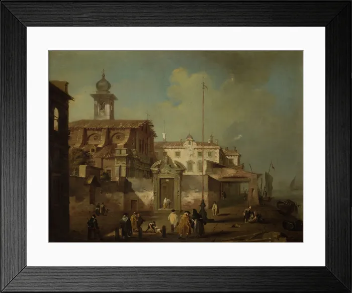 Framed Print : View of an Italian City, 18th century. Creator: Unknown Framed Print : View of an Italian City, 18th century. Creator: Unknown