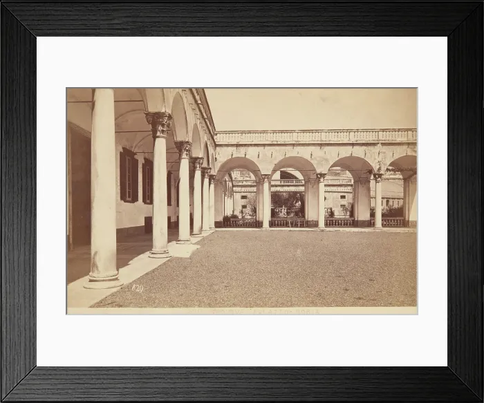 Framed Print : Palazzo Doria - Inner Courtyards, Genoa, 1870-1880. Creator: Unknown Framed Print : Palazzo Doria - Inner Courtyards, Genoa, 1870-1880. Creator: Unknown