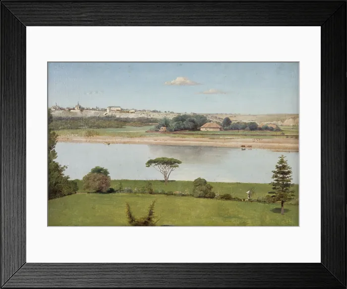 Framed Print : Solec on the Vistula, c1840. Creator: Edward Brzozowski Framed Print : Solec on the Vistula, c1840. Creator: Edward Brzozowski