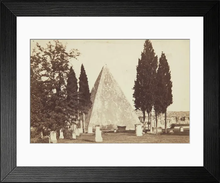 Framed Print : Pyramid of Gaius (Caius) Cestius from the southeast, Rome, between 1870-1880. Creator: Unknown Framed Print : Pyramid of Gaius (Caius) Cestius from the southeast, Rome, between 1870-1880. Creator: Unknown