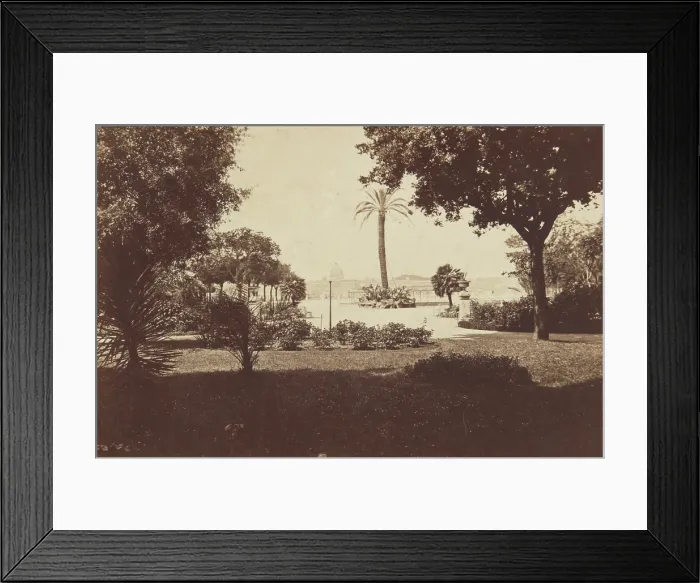 Framed Print : View from the park on Monte Pincio towards the Vatican, Rome, between 1870-1880. Creator: Unknown Framed Print : View from the park on Monte Pincio towards the Vatican, Rome, between 1870-1880. Creator: Unknown