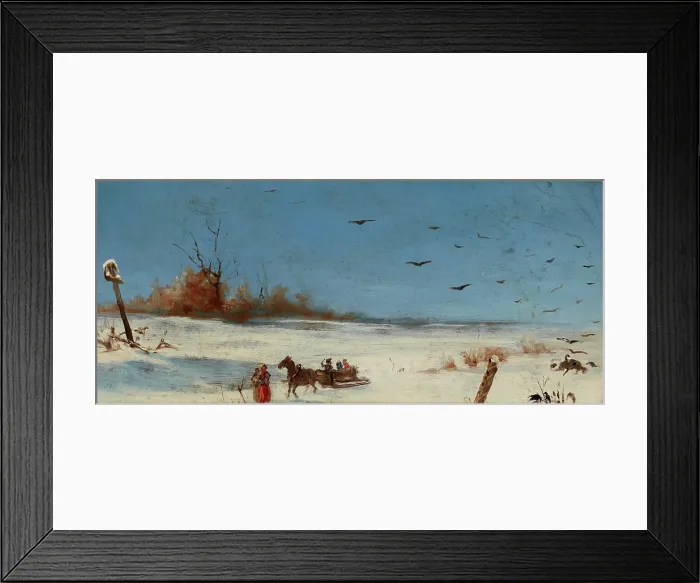 Framed Print : Sledging, between 1901-1910. Creator: Teodor Marian Talowski Framed Print : Sledging, between 1901-1910. Creator: Teodor Marian Talowski