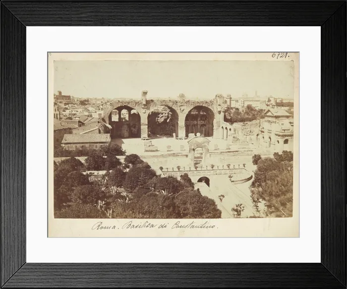 Framed Print : Remains of the Basilica of Maxentius and Constantine on the Via Sacra, Rome, between 1870-1880. Creator: Unknown Framed Print : Remains of the Basilica of Maxentius and Constantine on the Via Sacra, Rome, between 1870-1880. Creator: Unknown