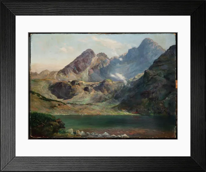 Framed Print : Green Lake at the Foot of Mounts Koscielec and Swinica, 1921. Creator: Alexandre Mroczkowski Framed Print : Green Lake at the Foot of Mounts Koscielec and Swinica, 1921. Creator: Alexandre Mroczkowski