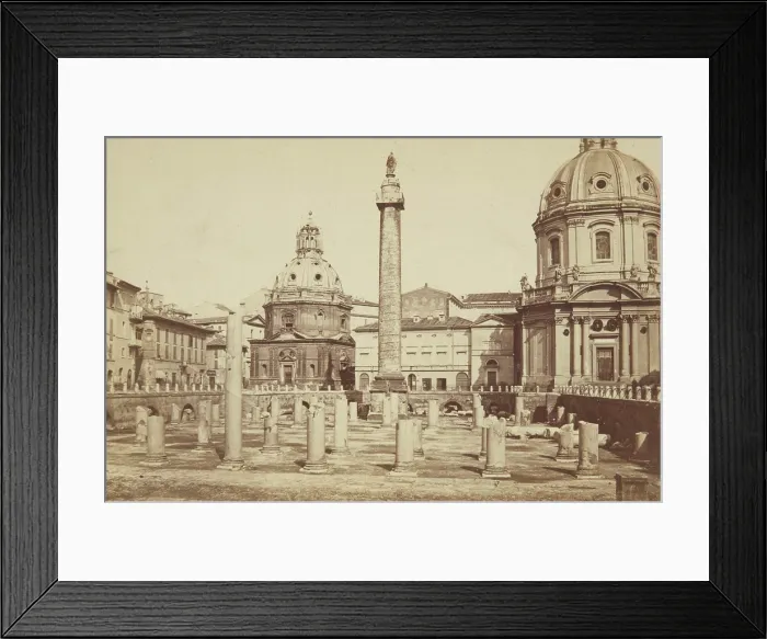 Framed Print : Forum of Emperor Trajan in Rome, between 1870-1880. Creator: Unknown