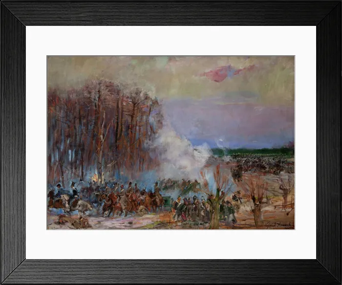 Framed Print : Fight for the Alder Grove, 1940. Creator: Wojciech Kossak Framed Print : Fight for the Alder Grove, 1940. Creator: Wojciech Kossak