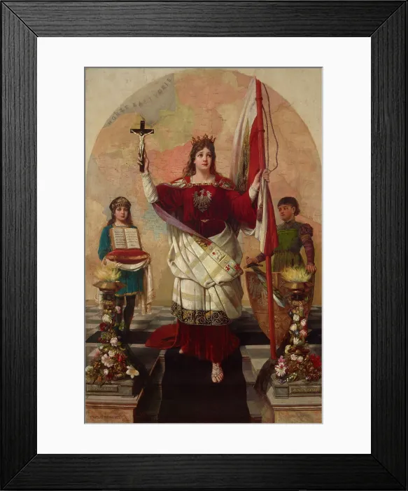 Framed Print : Allegory of Poland, 1886. Creator: Stanislaw Bienkiewicz Framed Print : Allegory of Poland, 1886. Creator: Stanislaw Bienkiewicz