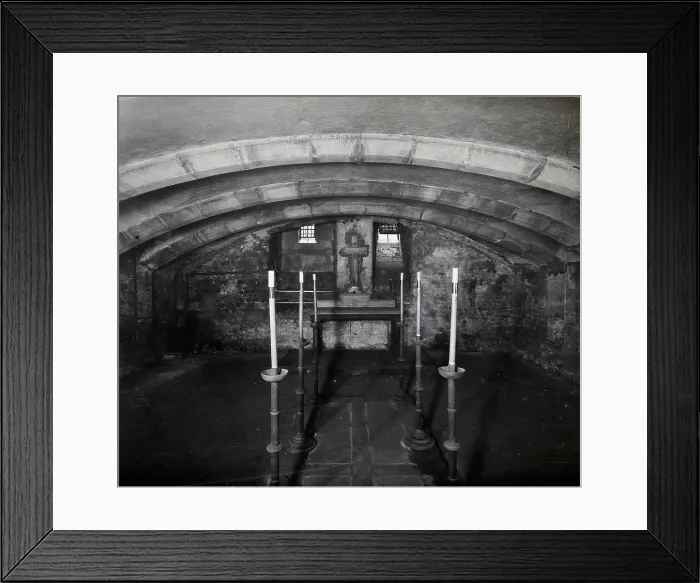 Framed Print : The church of St Bartholomew the Great; interior of the crypt... c1900s. Creator: WF Taylor Framed Print : The church of St Bartholomew the Great; interior of the crypt... c1900s. Creator: WF Taylor
