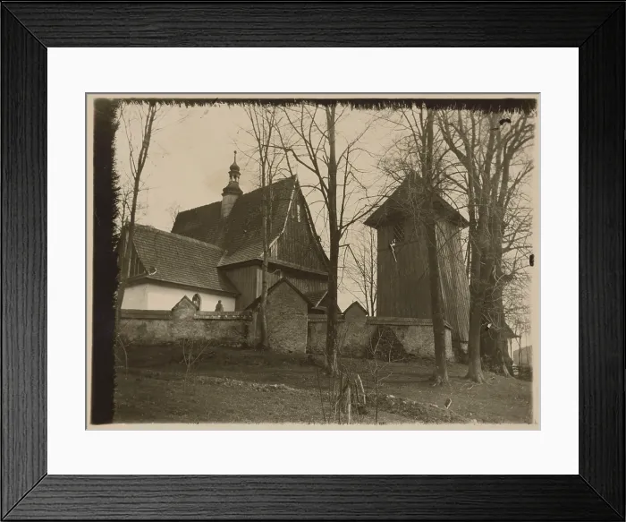 Framed Print : Church of the Nativity of the Blessed Virgin showing church and belfry, Rajbrot, 1928. Creator: Wladyslaw Jaworski Framed Print : Church of the Nativity of the Blessed Virgin showing church and belfry, Rajbrot, 1928. Creator: Wladyslaw Jaworski