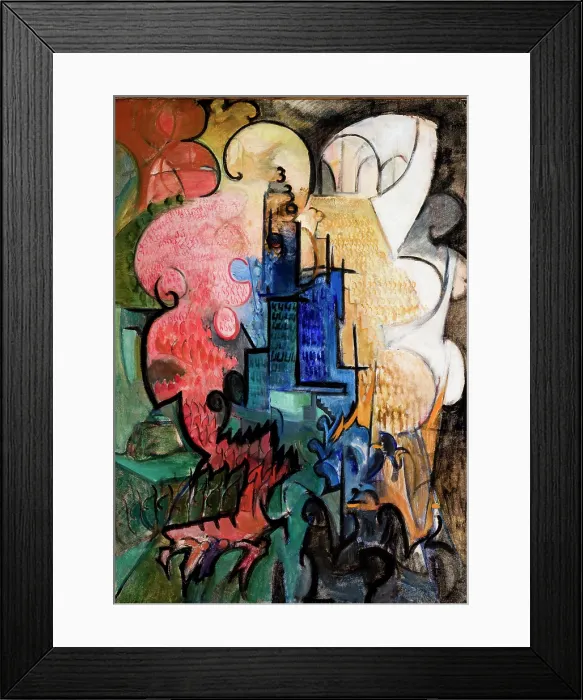 Framed Print : The City, c1919. Creator: Leon Chwistek Framed Print : The City, c1919. Creator: Leon Chwistek