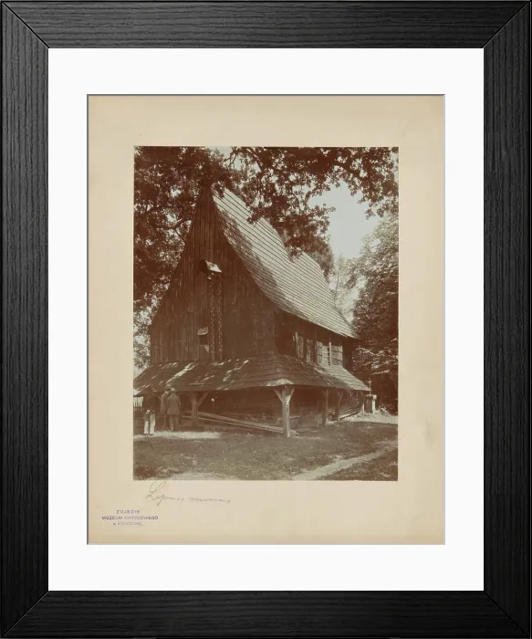 Framed Print : Church of St Leonard - general view from the south-west, Lipnica Murowana, between 1910-1915. Creator: Unknown Framed Print : Church of St Leonard - general view from the south-west, Lipnica Murowana, between 1910-1915. Creator: Unknown