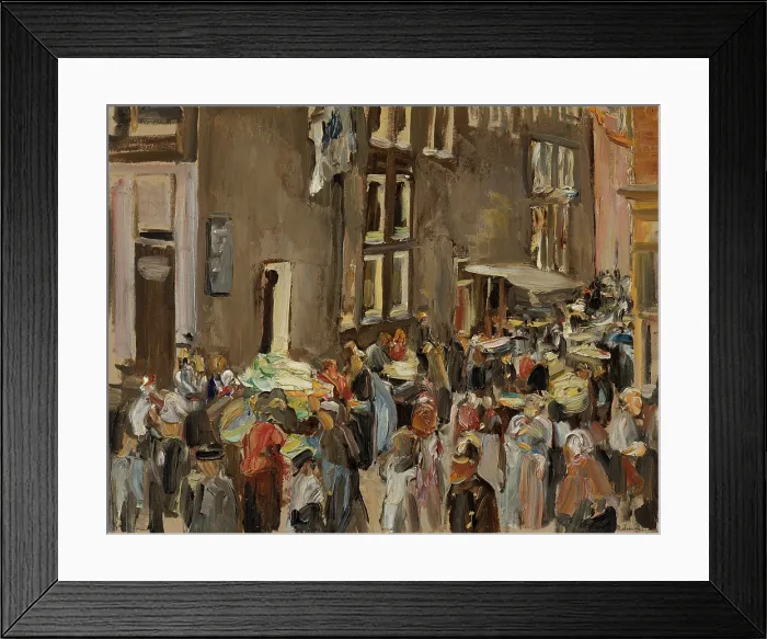 Framed Print : Jewish Street in Amsterdam, at the intersection of Uilenburgersteeg and Jodenbreestraat, 1905. Creator: Liebermann, Max (1847-1935) Framed Print : Jewish Street in Amsterdam, at the intersection of Uilenburgersteeg and Jodenbreestraat, 1905. Creator: Liebermann, Max (1847-1935)