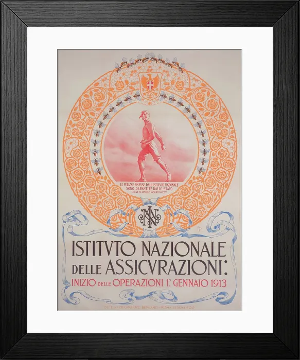 Framed Print : Istituto Nazionale delle Assicurazioni, 1913. Creator: Petroni, Andrea (1863-1943) Framed Print : Istituto Nazionale delle Assicurazioni, 1913. Creator: Petroni, Andrea (1863-1943)