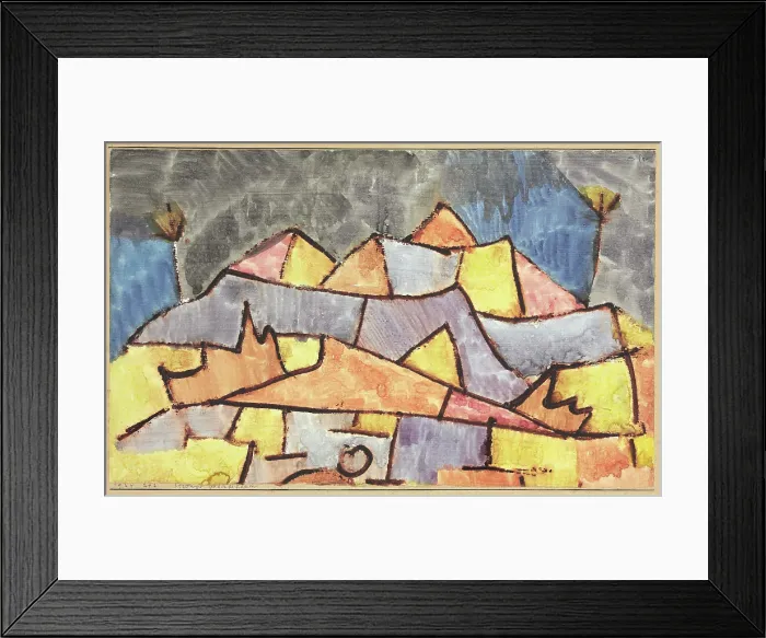 Framed Print : Strict Mountain Form (Crystalline Mountains), 1924. Creator: Klee, Paul (1879-1940) Framed Print : Strict Mountain Form (Crystalline Mountains), 1924. Creator: Klee, Paul (1879-1940)