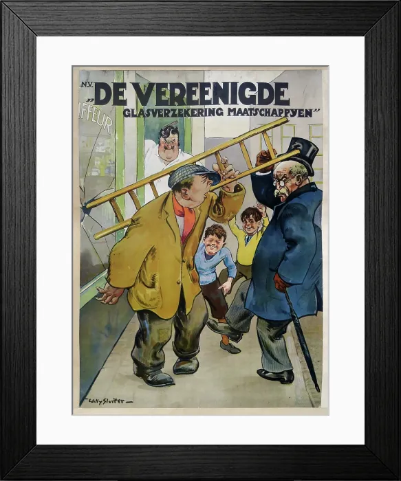 Framed Print : De Vereenigde Glasverzekering, 1921. Creator: Sluiter, Jan Willem (1873-1949) Framed Print : De Vereenigde Glasverzekering, 1921. Creator: Sluiter, Jan Willem (1873-1949)