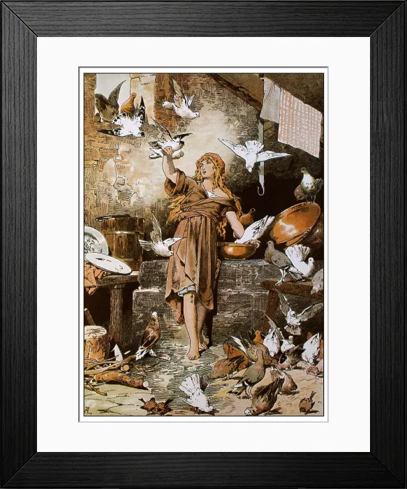 Framed Print : Illustration for 'Snow White and the Seven Dwarfs' by Brothers Grimm, c1899. Creator: Zick, Alexander (1845-1907) Framed Print : Illustration for 'Snow White and the Seven Dwarfs' by Brothers Grimm, c1899. Creator: Zick, Alexander (1845-1907)