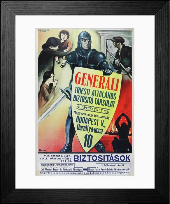Framed Print : Assicurazioni Generali, 1925. Creator: Nemes, Gyorgy (1905-1938) Framed Print : Assicurazioni Generali, 1925. Creator: Nemes, Gyorgy (1905-1938)