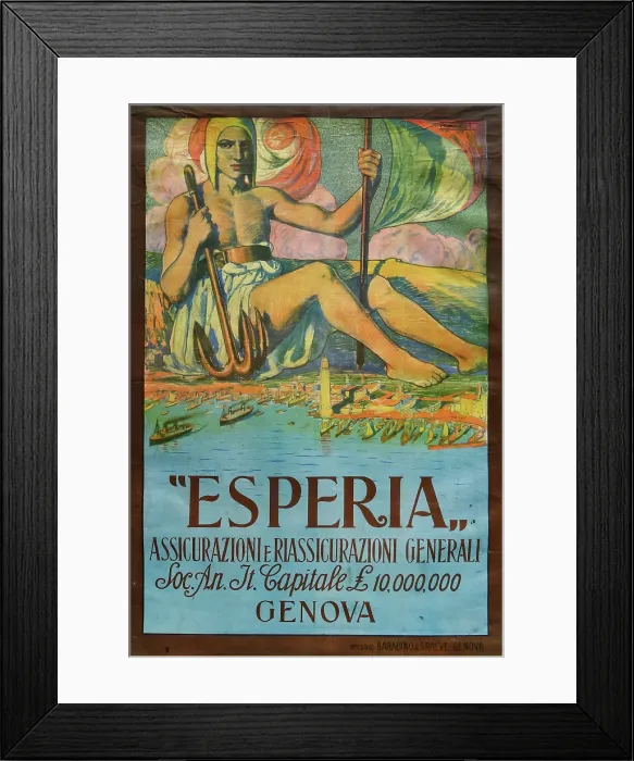 Framed Print : Esperia Assicurazioni, Early 1930s. Creator: Trematore, Severino (1895-1940) Framed Print : Esperia Assicurazioni, Early 1930s. Creator: Trematore, Severino (1895-1940)
