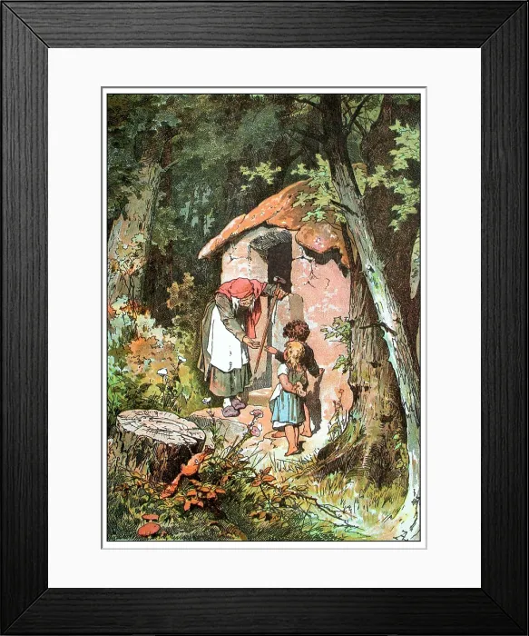 Framed Print : Illustration for 'Hansel and Gretel' by Brothers Grimm, c1899. Creator: Zick, Alexander (1845-1907) Framed Print : Illustration for 'Hansel and Gretel' by Brothers Grimm, c1899. Creator: Zick, Alexander (1845-1907)