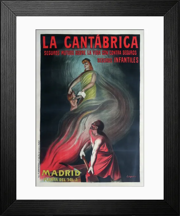 Framed Print : La CantabricSeguros Madrid, c1905. Creator: Cappiello, Leonetto (1875-1942) Framed Print : La CantabricSeguros Madrid, c1905. Creator: Cappiello, Leonetto (1875-1942)