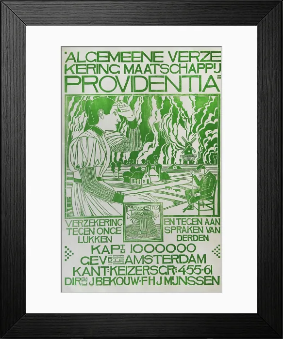 Framed Print : Algemeene Verzekering Maatschappij Providentia, c1900. Creator: Molkenboer, Theo (Theodorus) (1871-1920) Framed Print : Algemeene Verzekering Maatschappij Providentia, c1900. Creator: Molkenboer, Theo (Theodorus) (1871-1920)