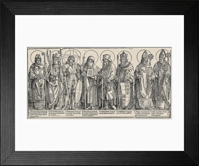 Framed Print : The Patron Saints of Austria, c1515. Creator: Durer, Albrecht (1471-1528) Framed Print : The Patron Saints of Austria, c1515. Creator: Durer, Albrecht (1471-1528)