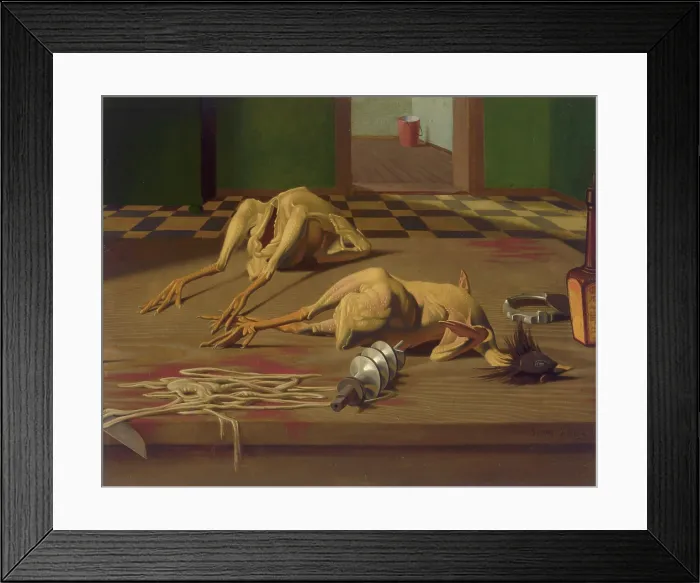 Framed Print : Dead Chickens, 1926. Creator: Scholz, Georg (1890-1945) Framed Print : Dead Chickens, 1926. Creator: Scholz, Georg (1890-1945)