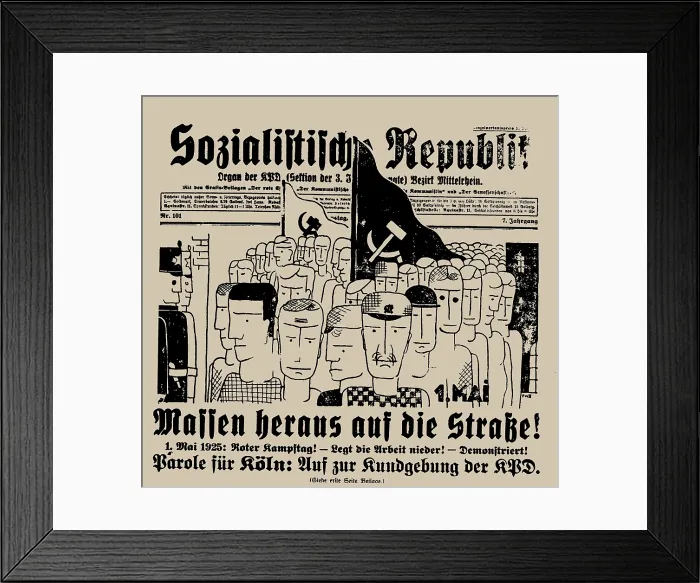 Framed Print : The Sozialistische Republik, April 30, 1925, 1925. Creator: Seiwert, Franz Wilhelm (1894-1933) Framed Print : The Sozialistische Republik, April 30, 1925, 1925. Creator: Seiwert, Franz Wilhelm (1894-1933)